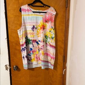 CJ Banks Multicolor Floral Top